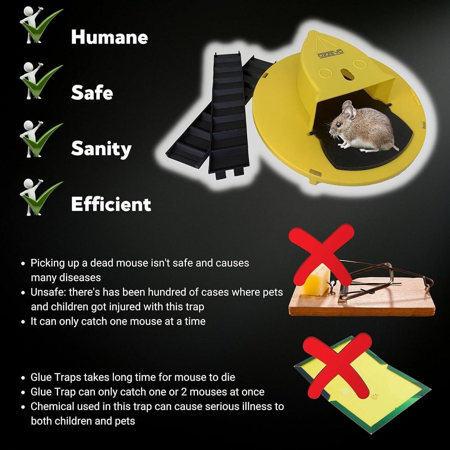 Humane Slide Bucket Mouse Trap with Ramp – Safe, Reusable & Pet-Friendly